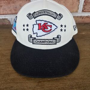 New Era Kansas City Chiefs Cream and Black Super Bowl Champions Snapback